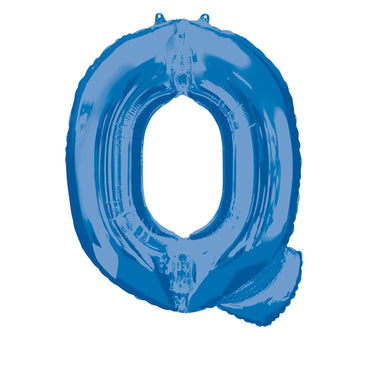 Blue Letter Q Mini Shape Foil Balloon 40cm Balloons & Streamers - Party Centre - Party Centre