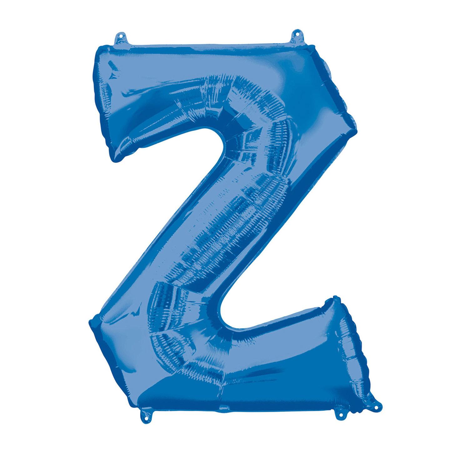 Blue Letter Z Mini Shape Foil Balloon 40cm Balloons & Streamers - Party Centre - Party Centre