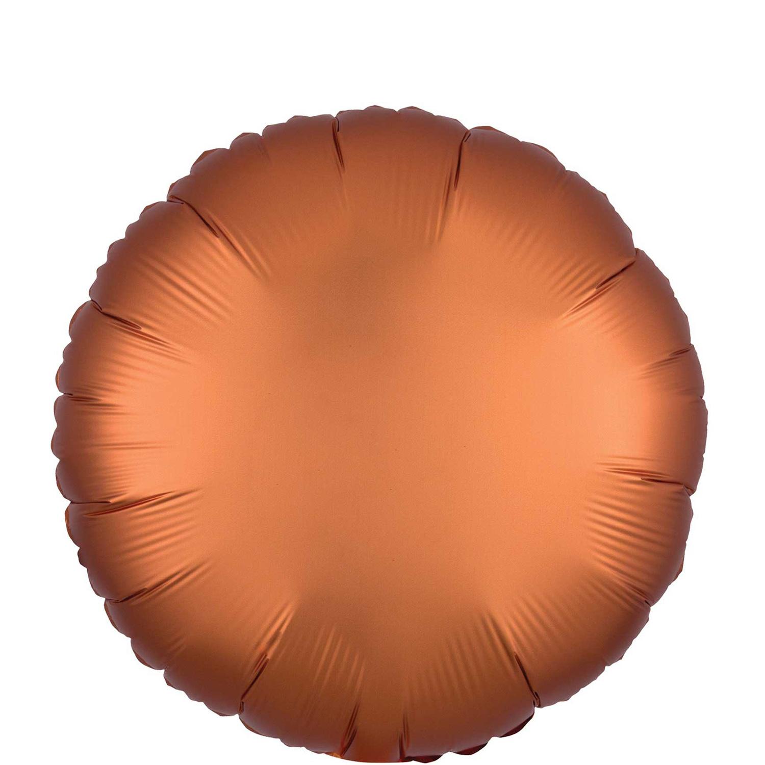 Amber Satin Luxe Round Foil Balloon 45cm Balloons & Streamers - Party Centre - Party Centre