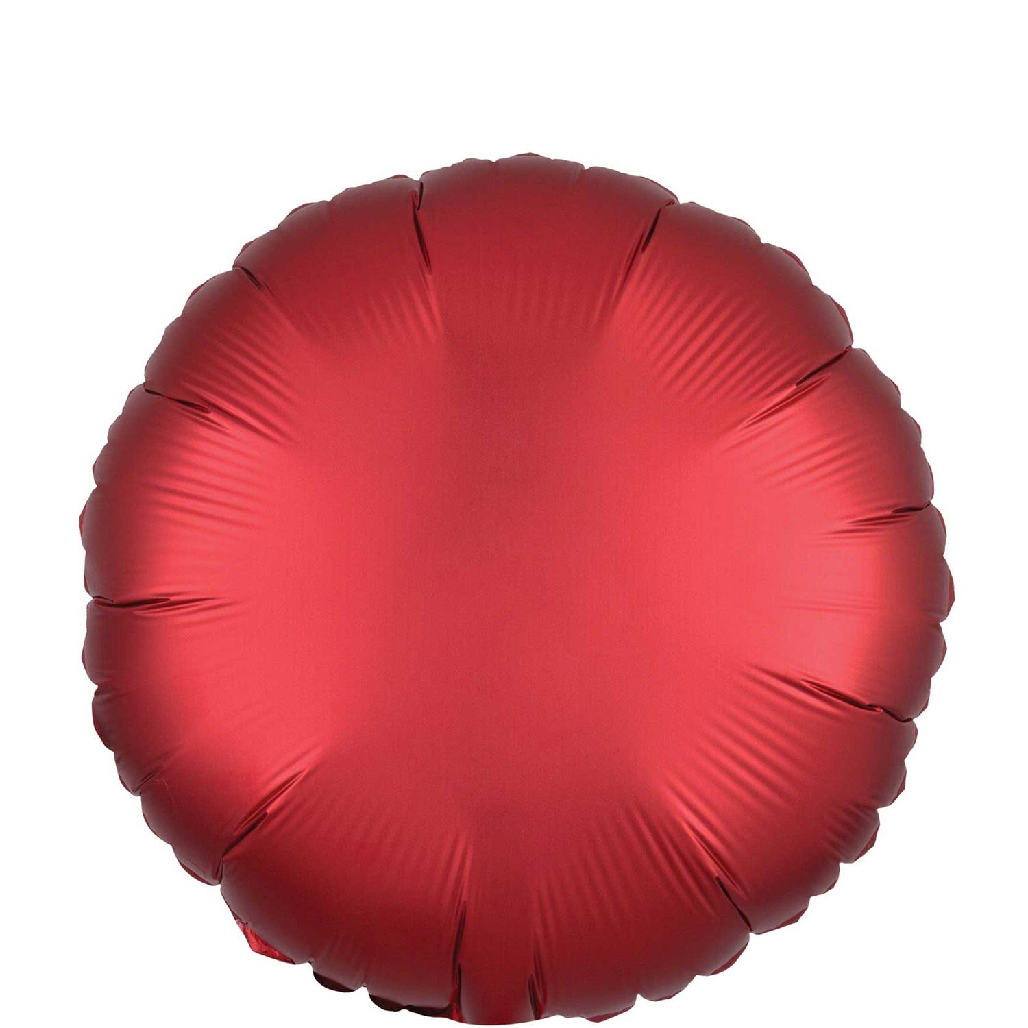 Sangria Satin Luxe Round Foil Balloon 45cm Balloons & Streamers - Party Centre - Party Centre