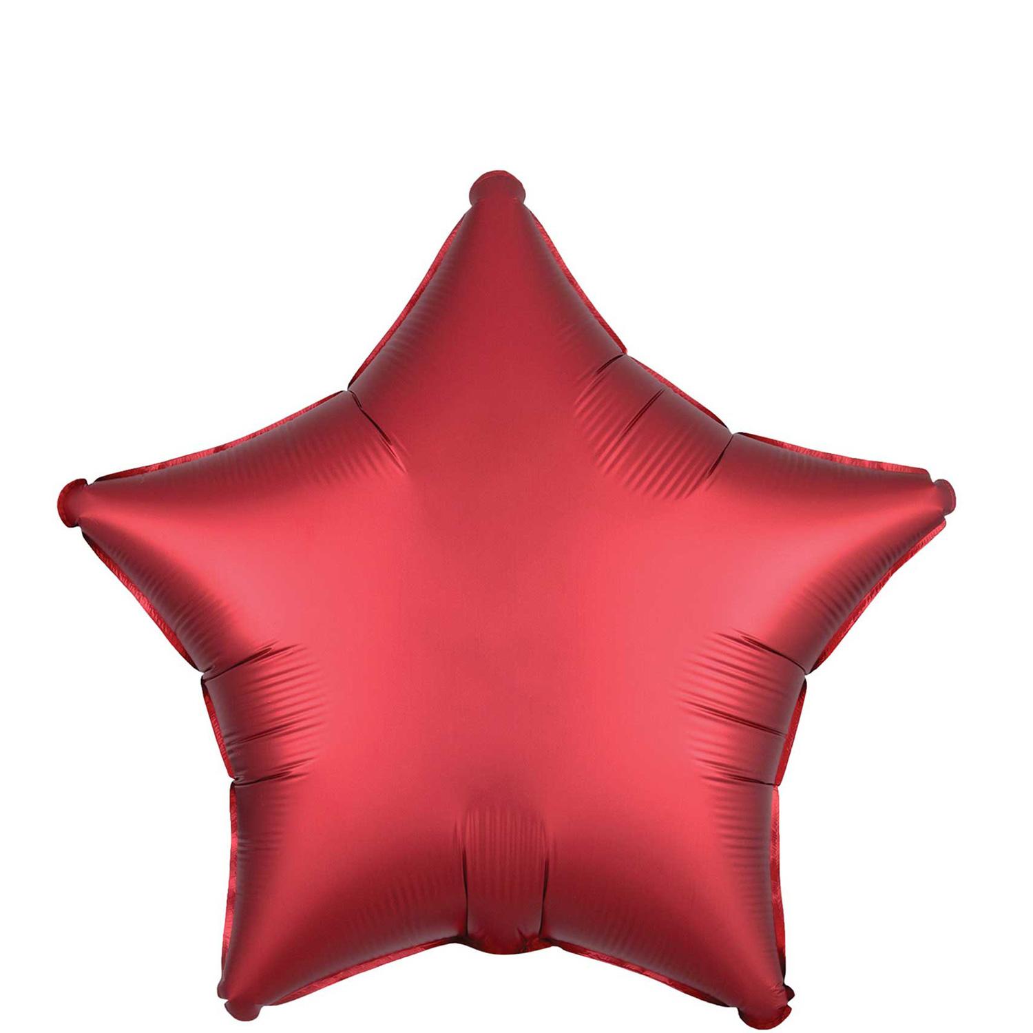 Sangria Satin Luxe Star Foil Balloon 45cm Balloons & Streamers - Party Centre - Party Centre