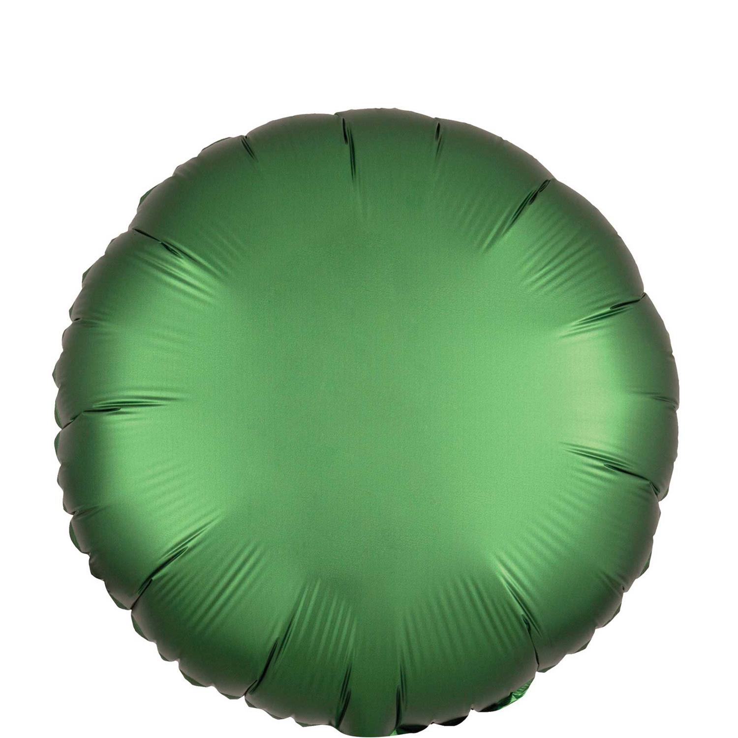 Emerald Satin Luxe Round Foil Balloon 45cm Balloons & Streamers - Party Centre - Party Centre