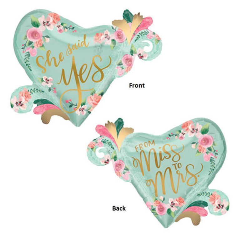 Mint To Be SuperShape Foil Balloon 81x66cm Balloons & Streamers - Party Centre