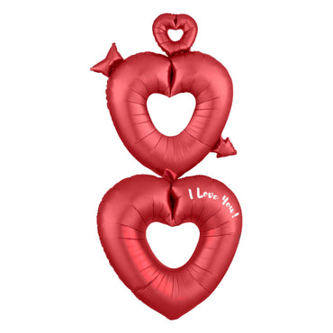 Open Hearts Satin Giant Multi-Balloon 73x160cm Balloons & Streamers - Party Centre - Party Centre