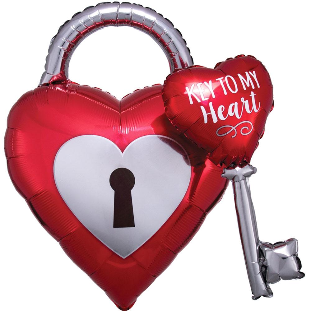 Key to My heart Multi-Balloon 76x81cm Balloons & Streamers - Party Centre - Party Centre
