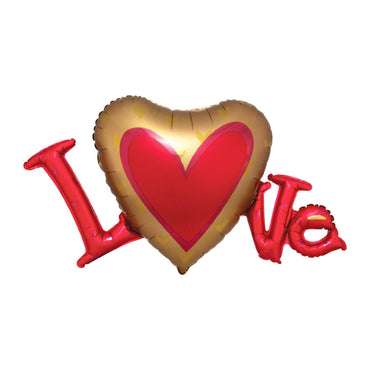 Infused Love Satin SuperShape Foil Balloon 83x48cm Balloons & Streamers - Party Centre - Party Centre