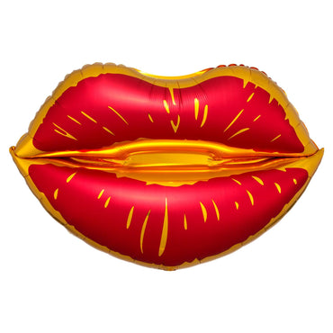 Lips Sangria Satin SuperShape Foil Balloon 78x58cm Balloons & Streamers - Party Centre - Party Centre