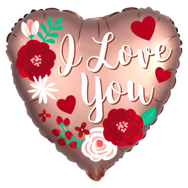 Rose Copper Love Satin Foil Balloon 45cm Balloons & Streamers - Party Centre - Party Centre