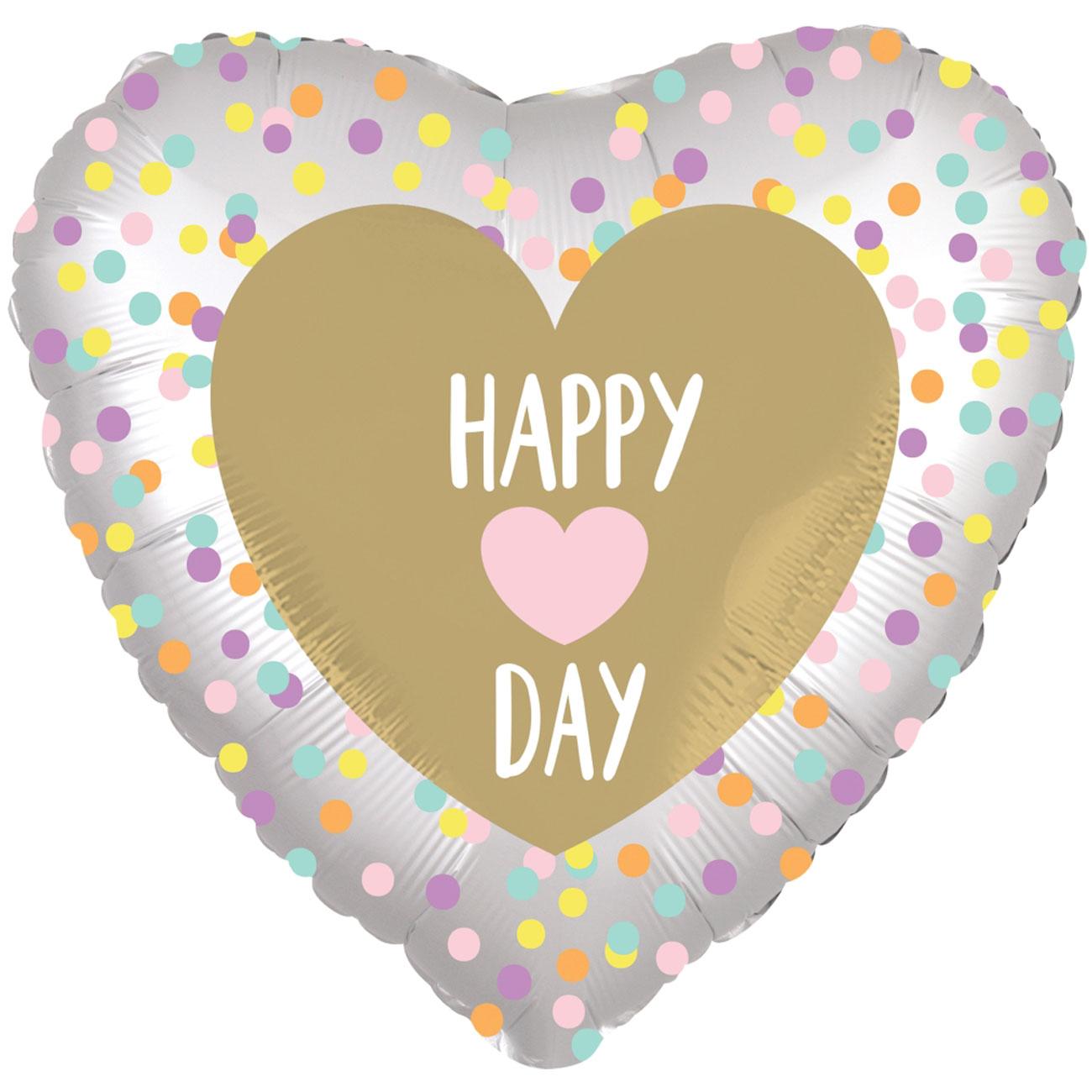 Heart Day Infused Satin Foil Balloon 45cm Balloons & Streamers - Party Centre - Party Centre