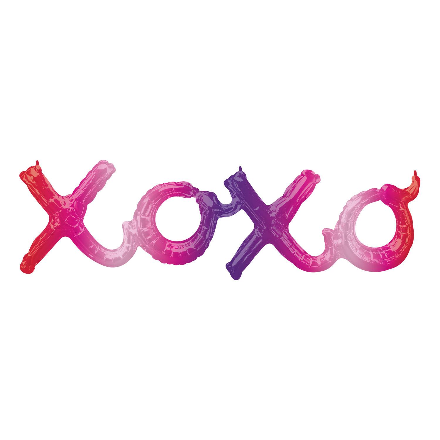 Ombre XOXO Script Phrase Foil Balloon 99x27cm Balloons & Streamers - Party Centre - Party Centre
