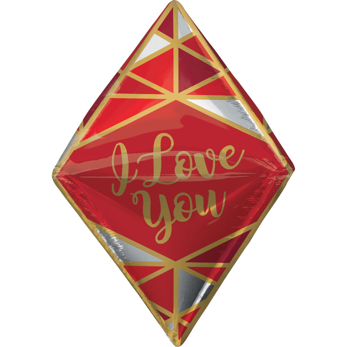 Love Lines Gem Anglez UltraShape Balloon 38x63cm Balloons & Streamers - Party Centre - Party Centre