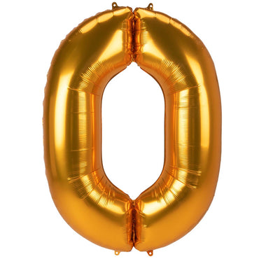 Gold Number Jumbo Foil Balloons with Helium (Store Collection Only) - Party Centre