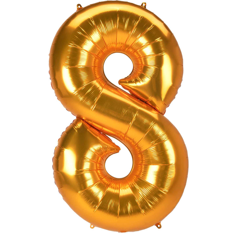 Gold Number Jumbo Foil Balloons without Helium (Delivery Only)