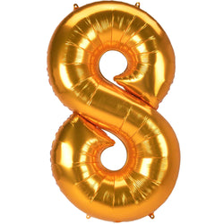 Gold Number Jumbo Foil Balloons with Helium (Store Collection Only)
