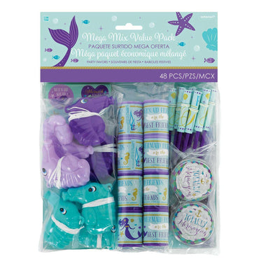 Mermaid Wishes Mega Mix Value Pack Favors 48pcs Party Favors - Party Centre - Party Centre