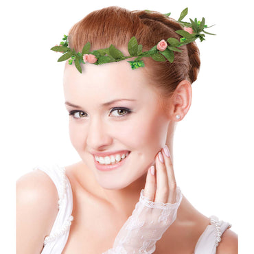 Mint To Be Flower Head Wreath 16in Costumes & Apparel - Party Centre - Party Centre