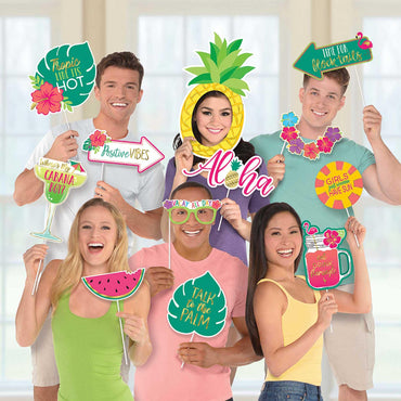 Aloha Jumbo Photo Prop Kit 12pcs Party Accessories - Party Centre - Party Centre