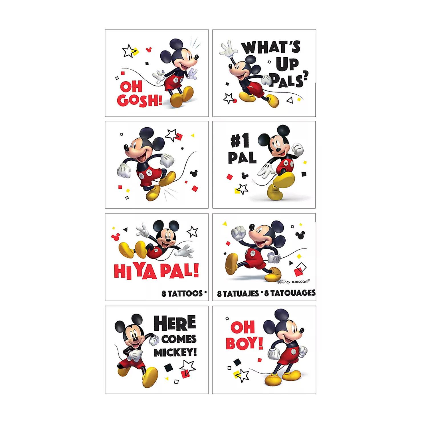 Disney Mickey Mouse Forever Tattoo Favors 8pcs Party Favors - Party Centre - Party Centre