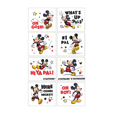 Disney Mickey Mouse Forever Tattoo Favors 8pcs Party Favors - Party Centre - Party Centre