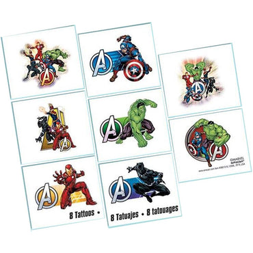 Avengers Powers Unite Tattoo Favors 8pcs Party Favors - Party Centre - Party Centre