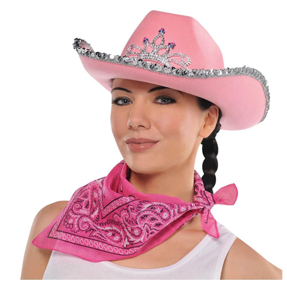 Cowgirl Rhinestone Pink Hat Costumes & Apparel - Party Centre - Party Centre