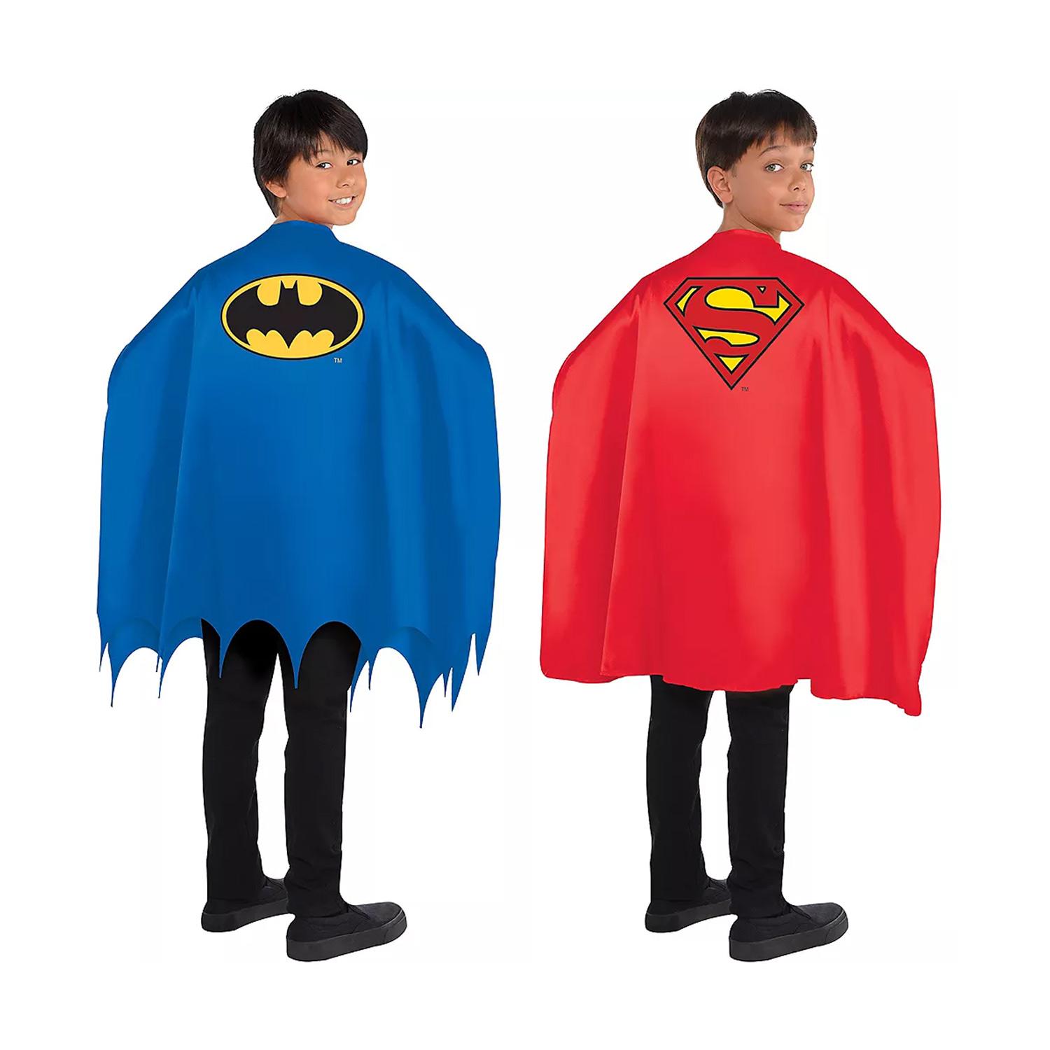 Justic League Child Superman & Batman Plastic Capes 2pcs Party Accessories - Party Centre - Party Centre
