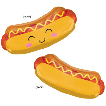 Hot Dog SuperShape Foil Balloon 83x38cm Balloons & Streamers - Party Centre - Party Centre