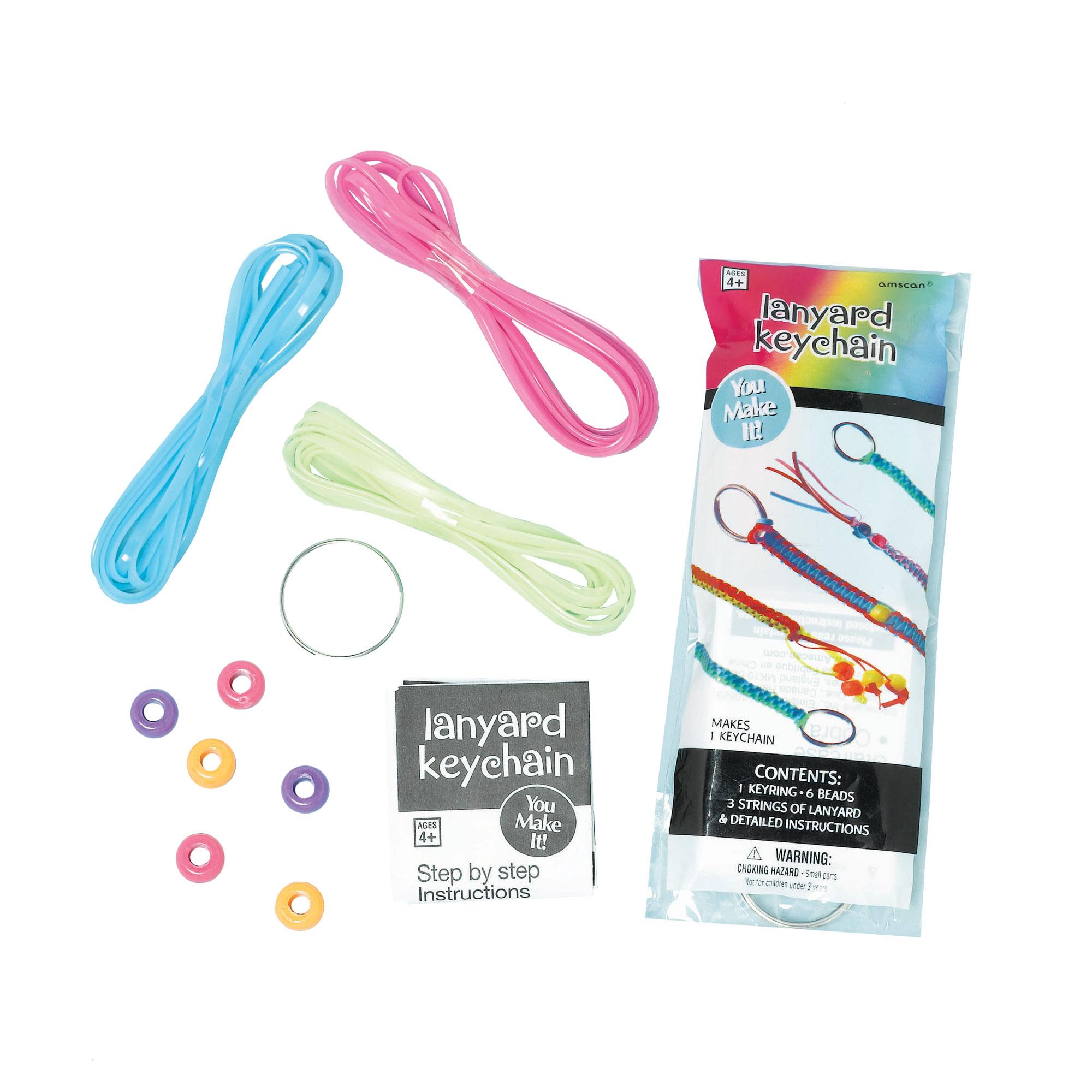 Neon Birthday You-Make-It Lanyard Keychain Kit 12pcs Party Favors - Party Centre - Party Centre