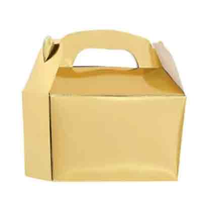 Gold Foil Paper Gable Box - Party Centre