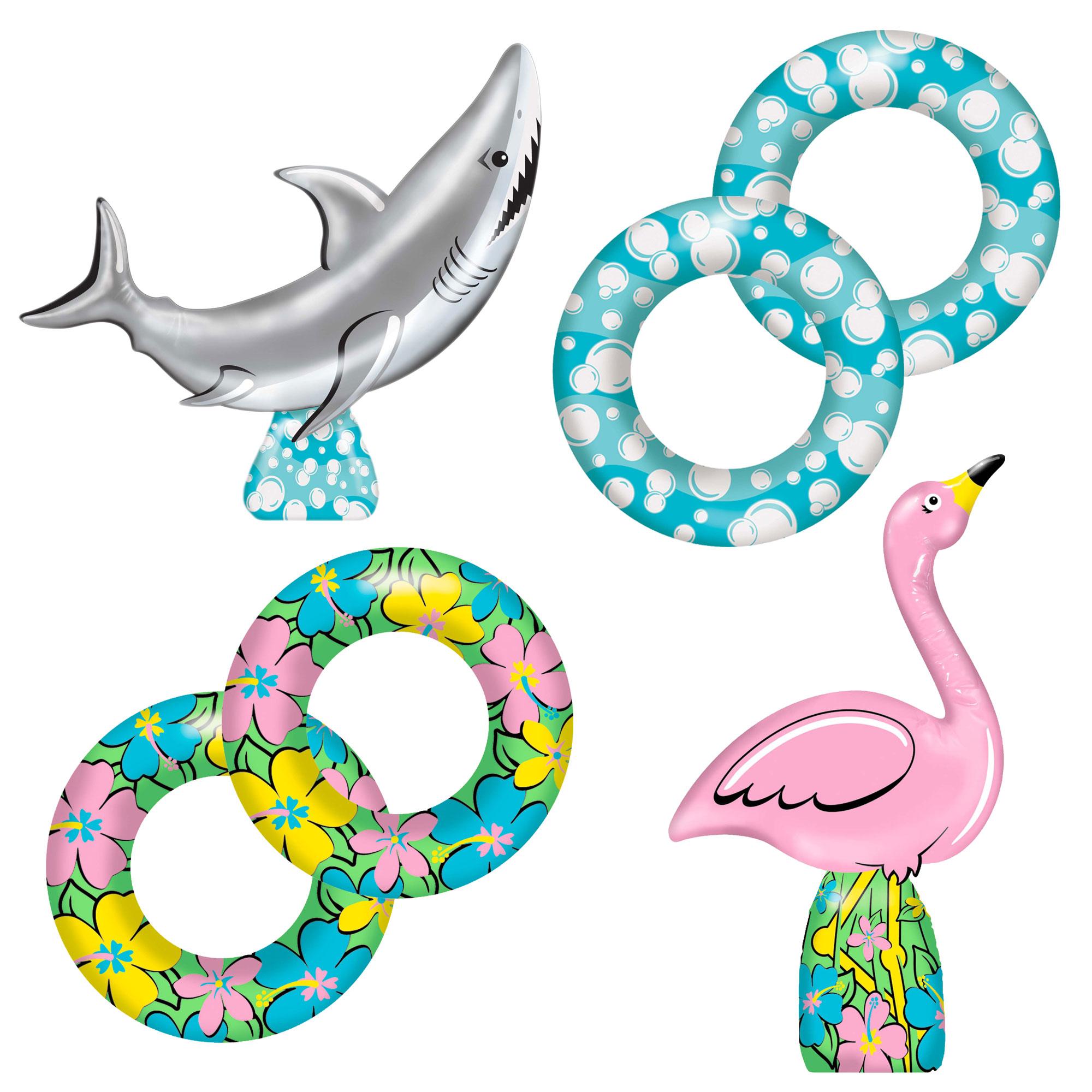 Flamingo or Shark Ring Toss (sold per type) Pinata - Party Centre - Party Centre