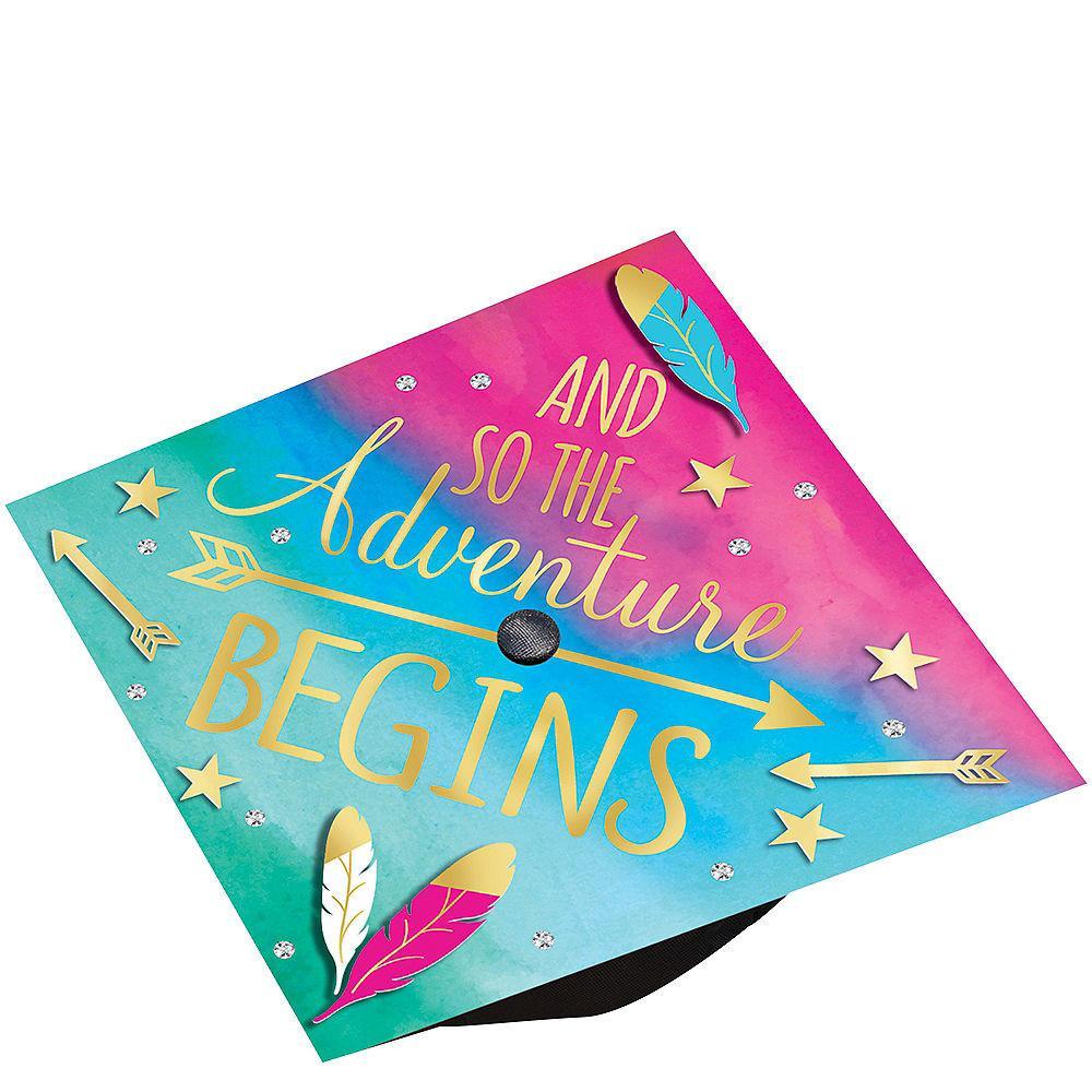 And So The Adventure Begins Grad Cap Decorating Kit 1pc Costumes & Apparel - Party Centre - Party Centre