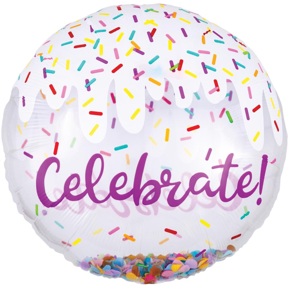 Celebrate Confetti Balloon 71cm Balloons & Streamers - Party Centre - Party Centre