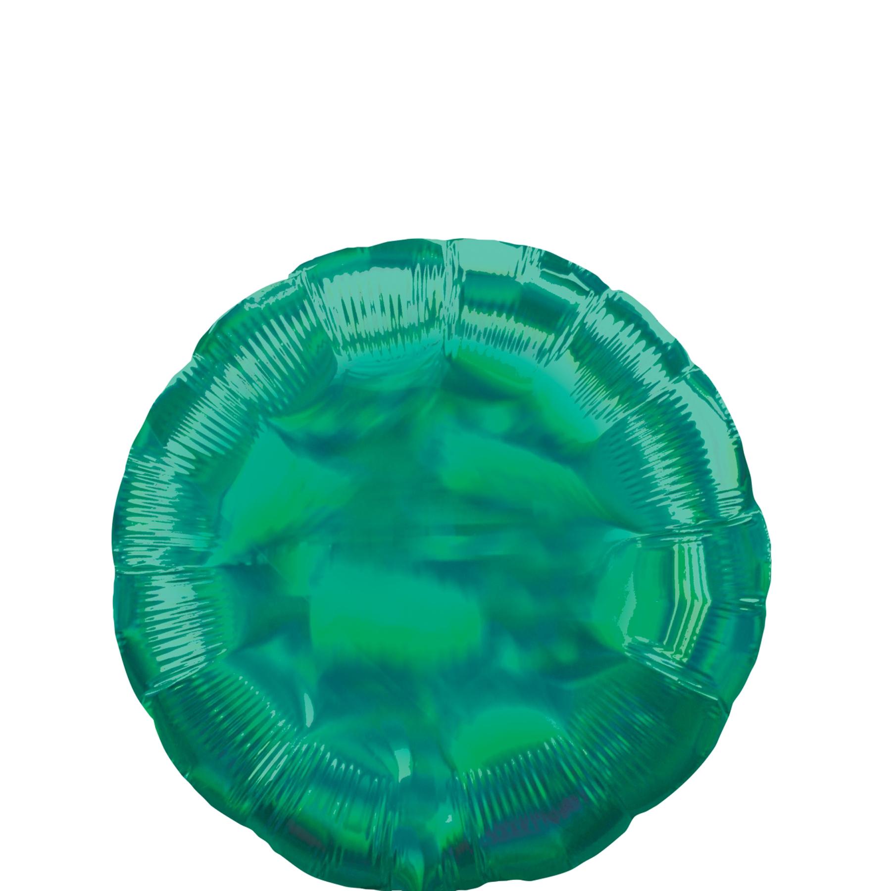 Green Iridescent Circle Holographic Foil Balloon 45cm Balloons & Streamers - Party Centre - Party Centre