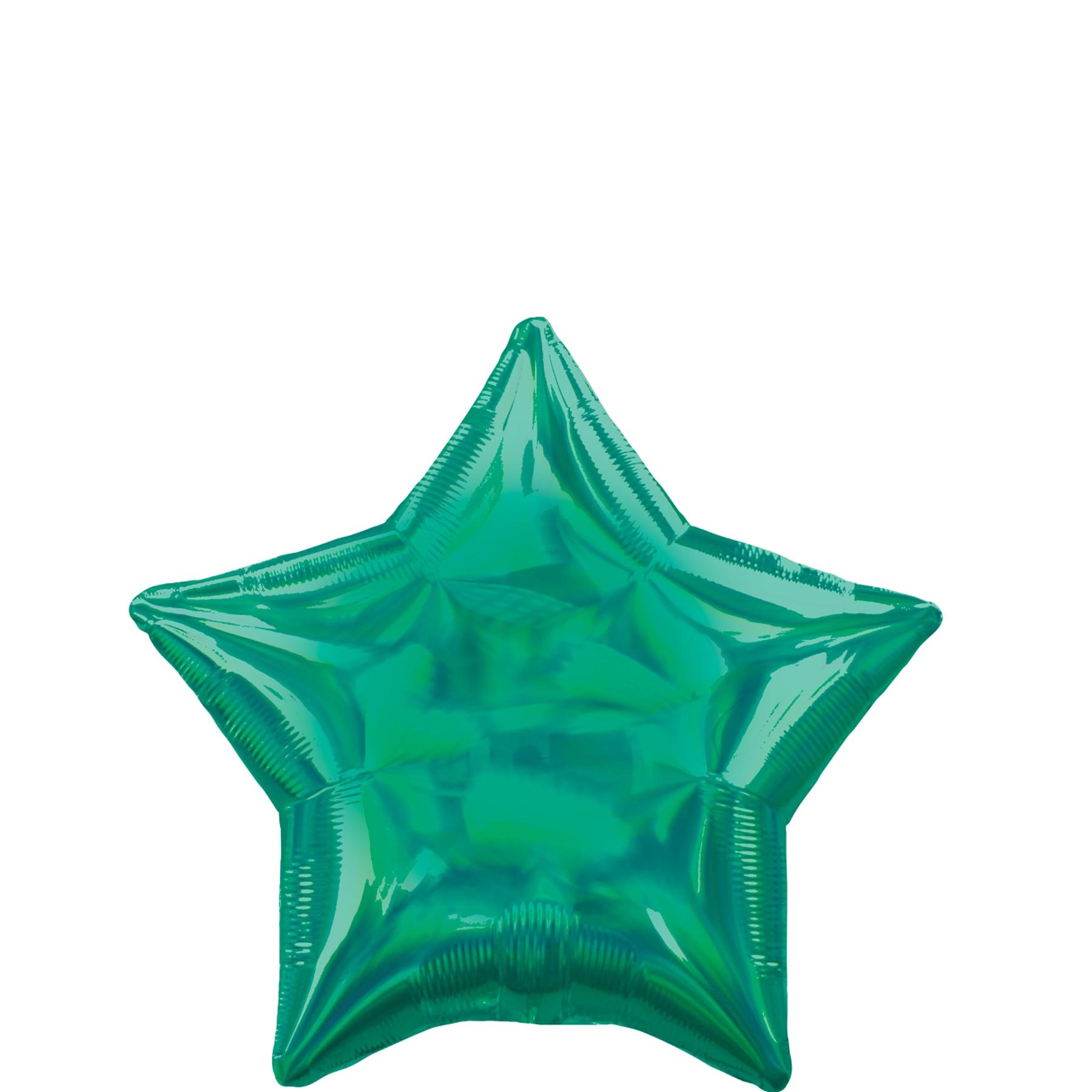 Green Iridescent Star Holographic Foil Balloon 45cm Balloons & Streamers - Party Centre - Party Centre