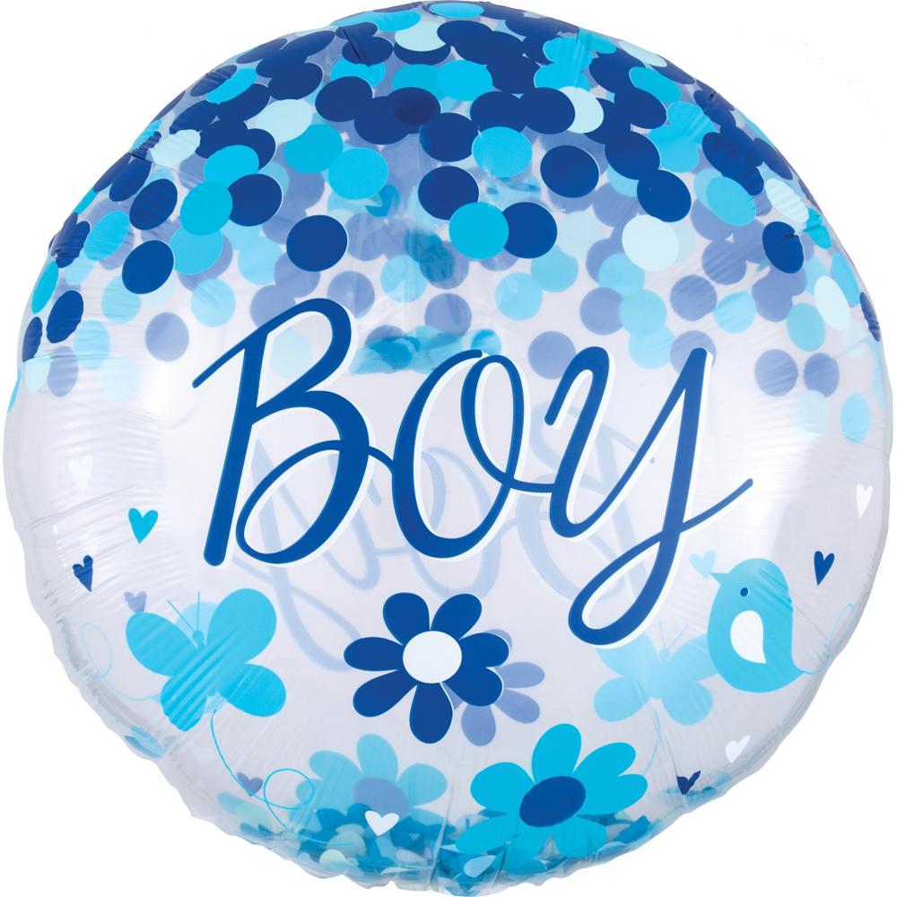 Baby Boy Confetti Balloon 71cm Balloons & Streamers - Party Centre - Party Centre