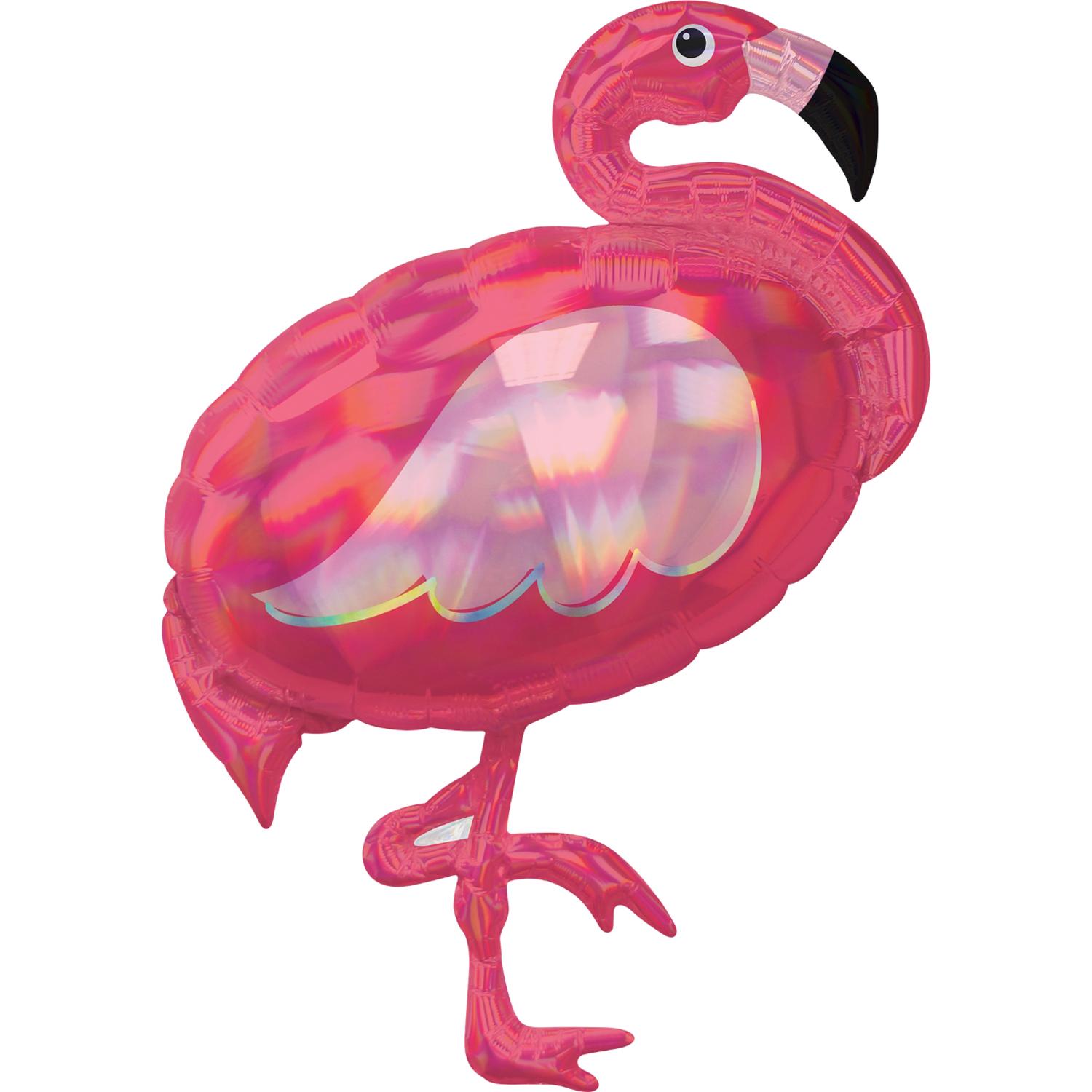 Pink Flamingo Iridescent SuperShape Balloon 71x84cm Balloons & Streamers - Party Centre - Party Centre