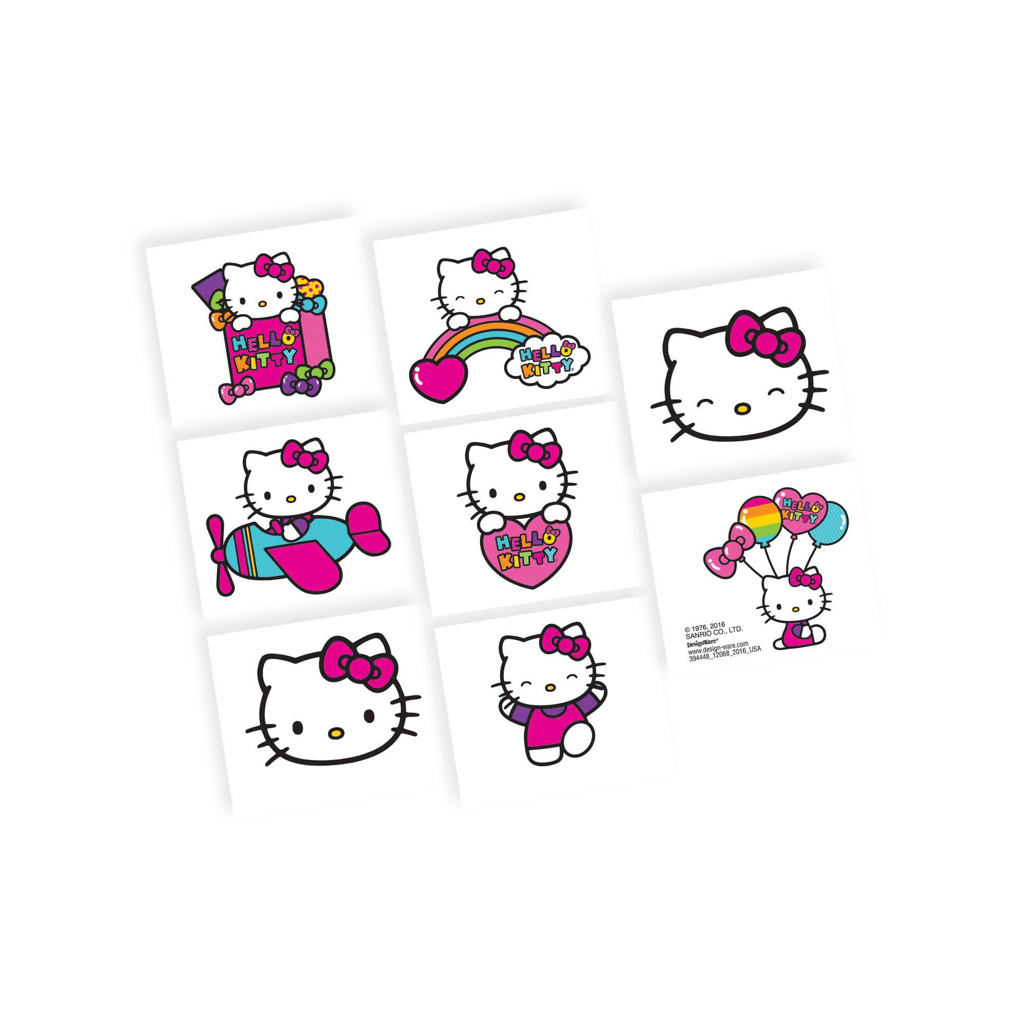 Hello Kitty Rainbow Tattoo Favors 8 Sheets Party Favors - Party Centre - Party Centre