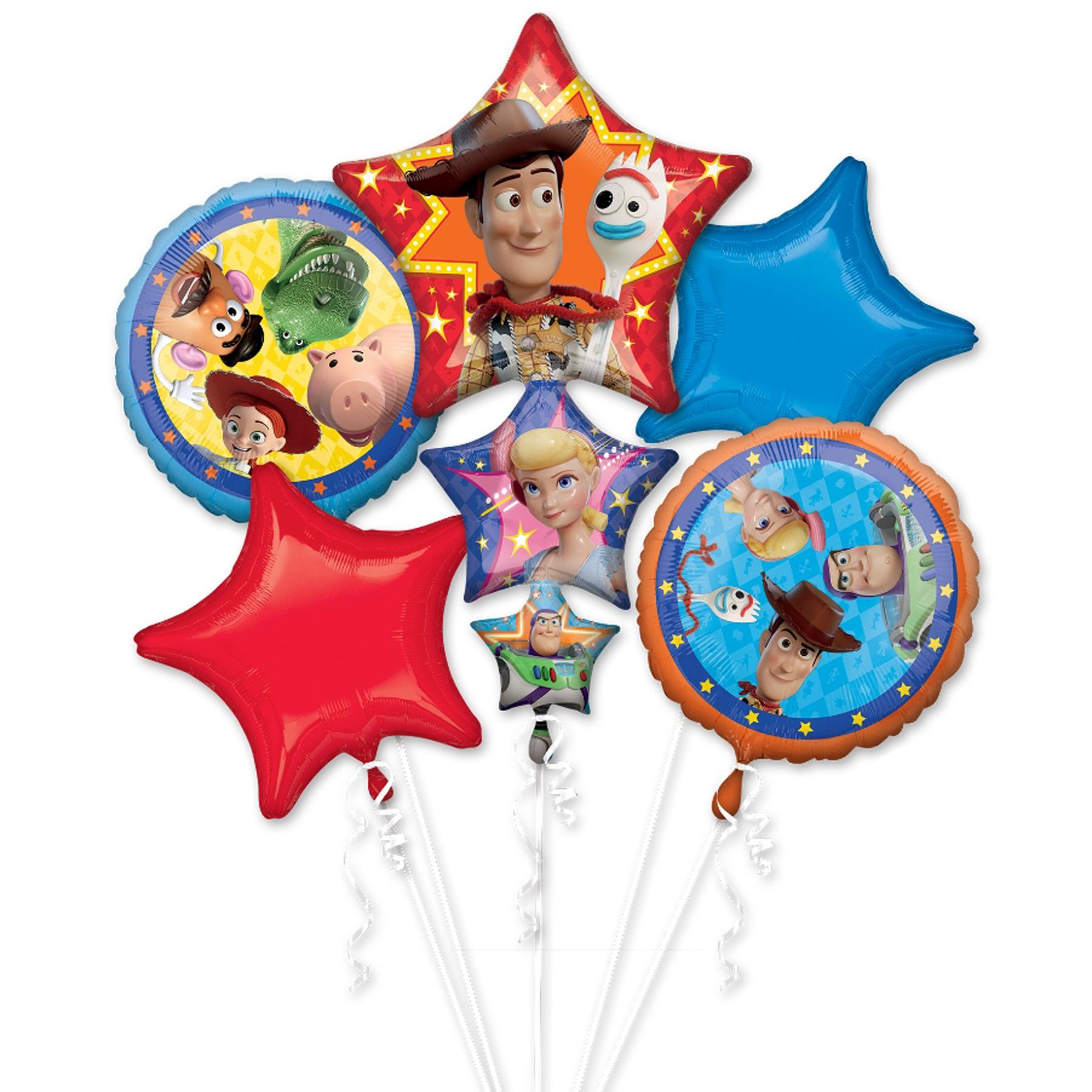 Toy Story 4 Balloon Bouquet 5pcs Balloons & Streamers - Party Centre - Party Centre