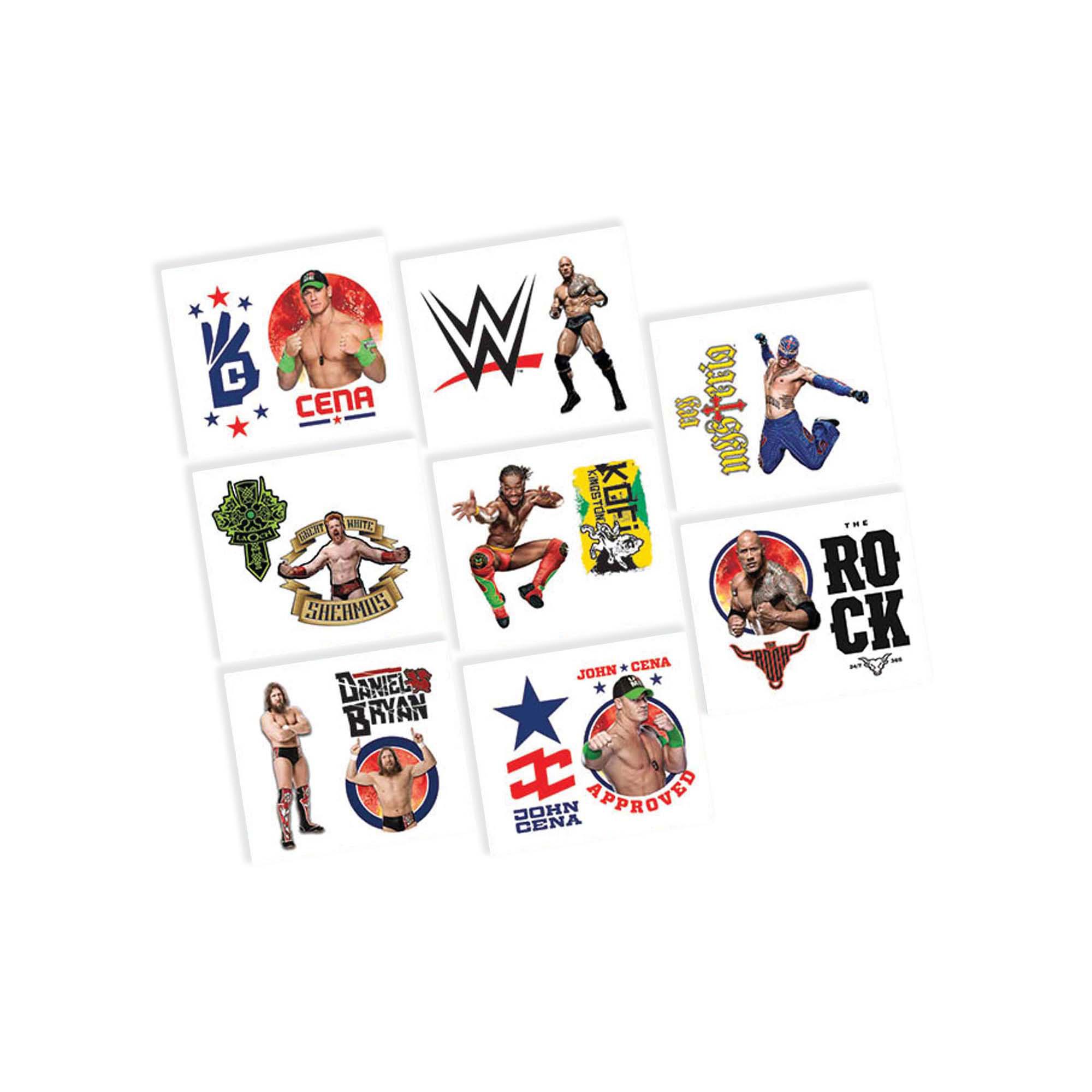 WWE Party Tattoo Favors 8 Sheets Party Favors - Party Centre - Party Centre