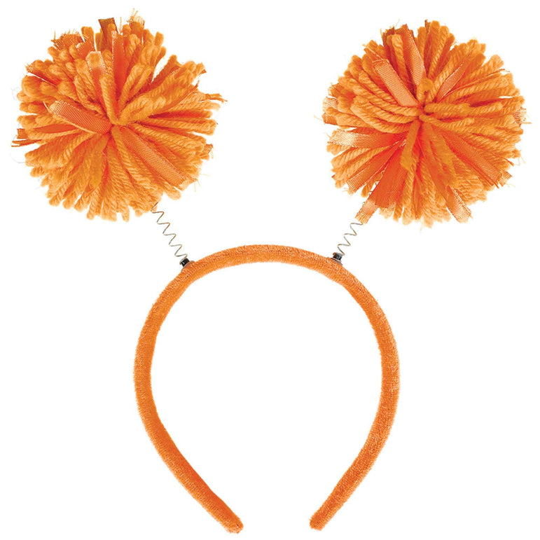 Orange Headbopper Pom Pom