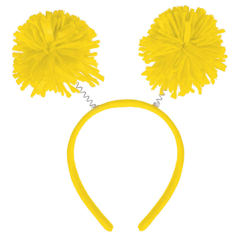 Yellow Pom Pom Headbopper Costumes & Apparel - Party Centre