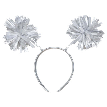 Silver Headbopper Pom Pom Costumes & Apparel - Party Centre - Party Centre