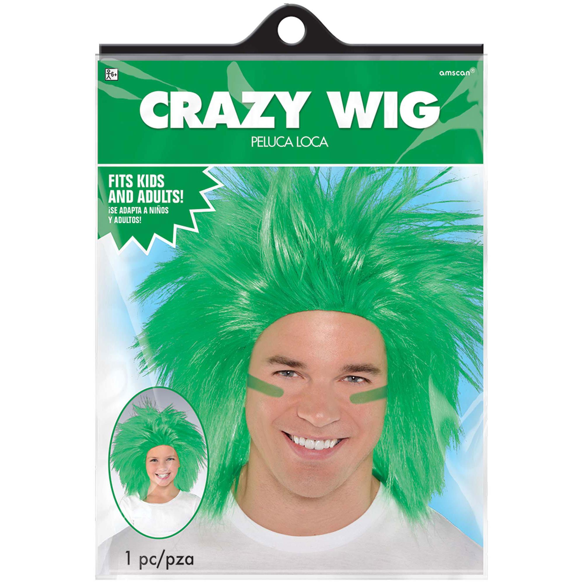 Green Crazy Wig Costumes & Apparel - Party Centre - Party Centre