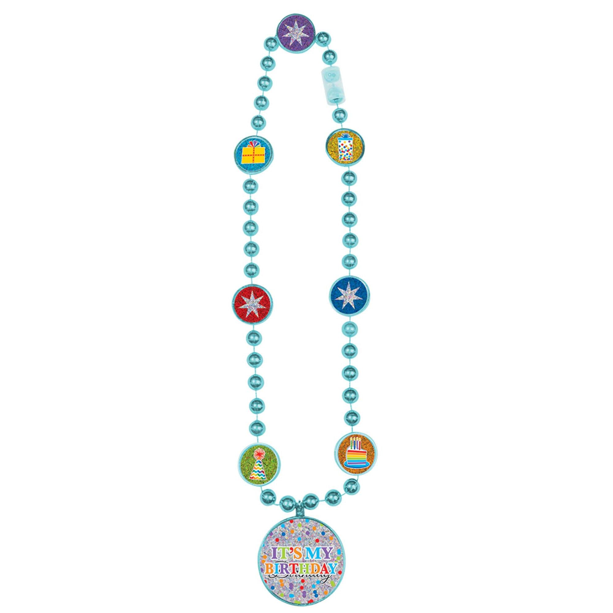 Bright Birthday Party Bead Necklace Costumes & Apparel - Party Centre - Party Centre