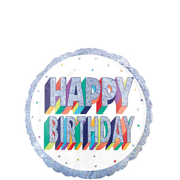 Here's to Your Birthday Foil Balloon 45cm Balloons & Streamers - Party Centre - Party Centre
