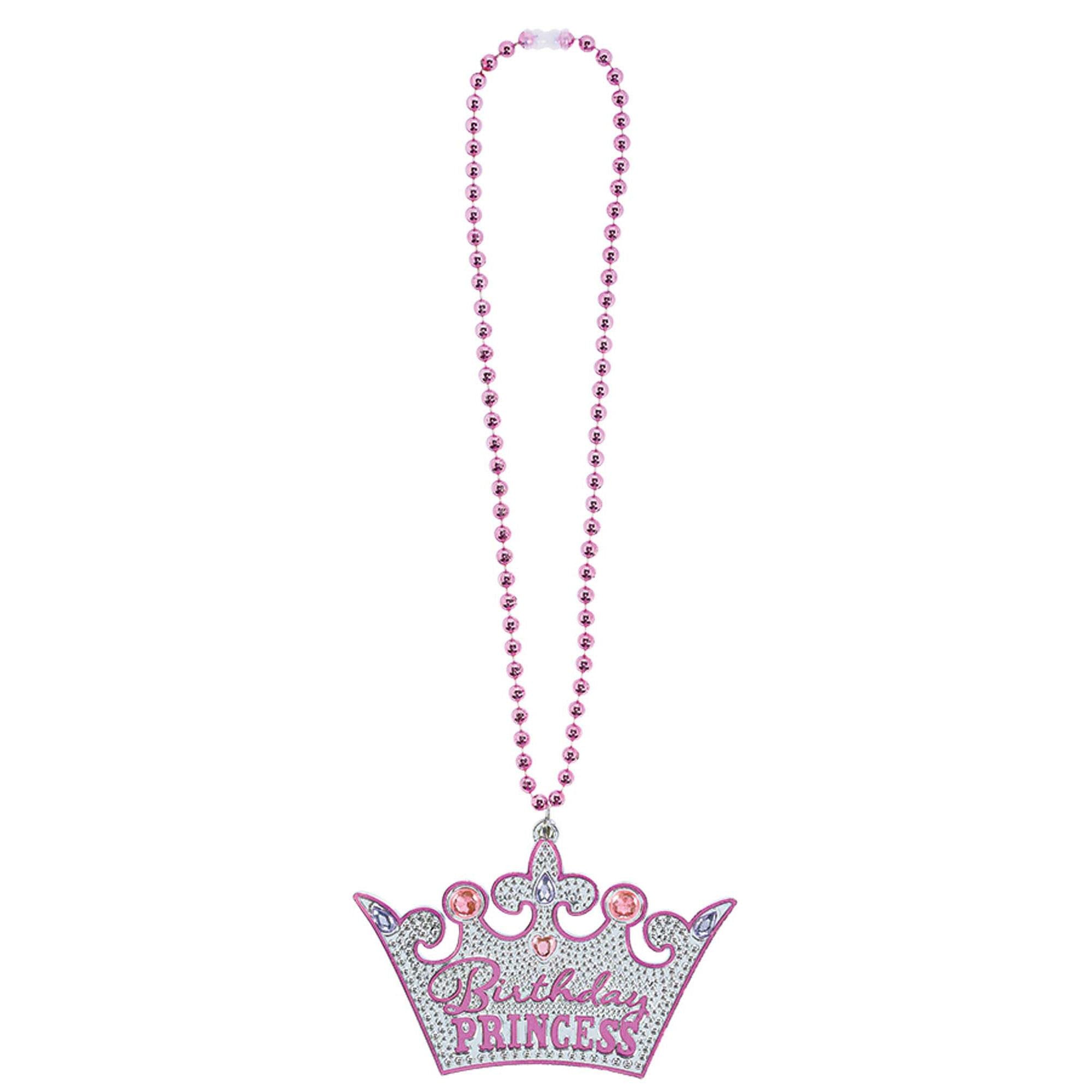 Birthday Princess Plastic Bling Necklace Costumes & Apparel - Party Centre - Party Centre