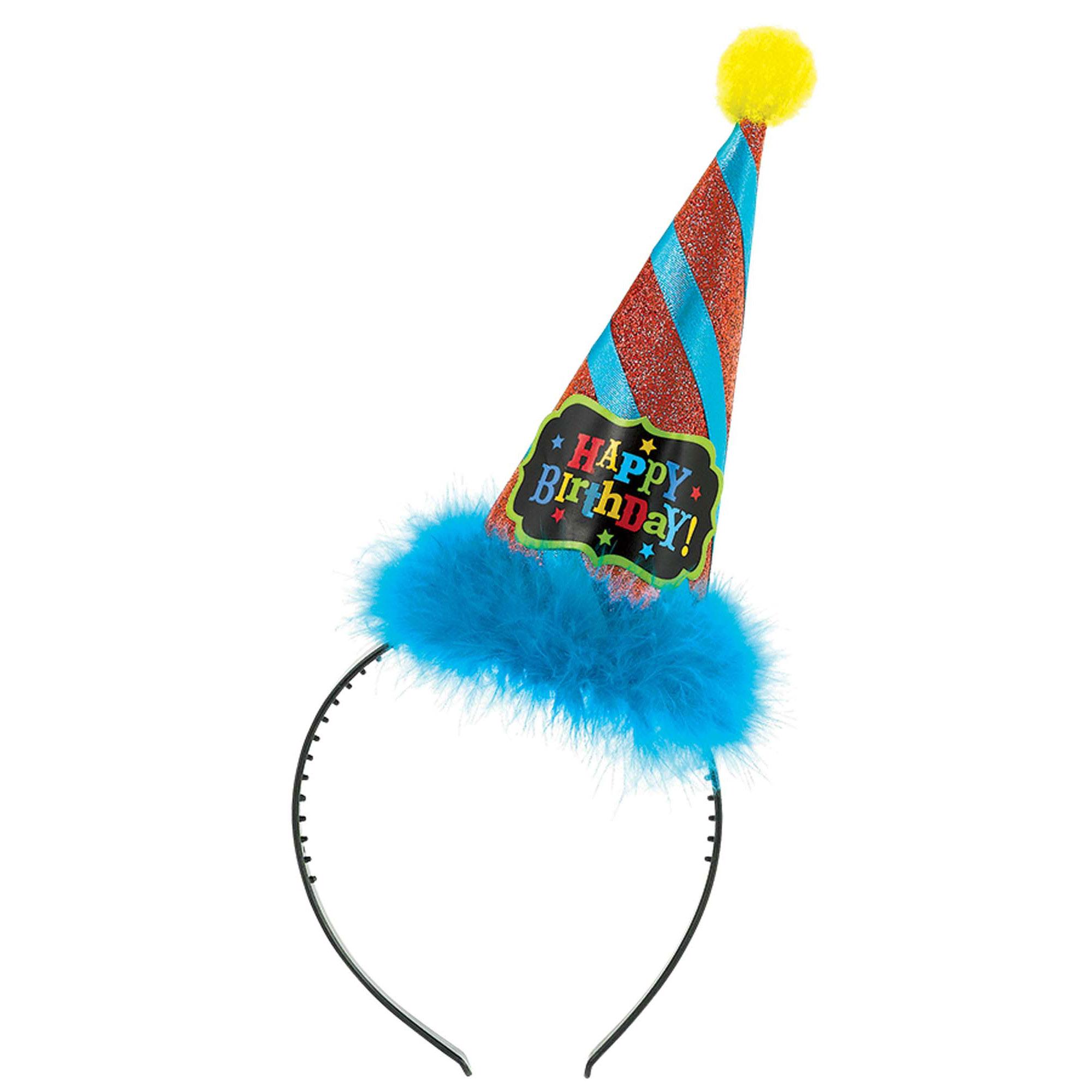 Birthday Brights Cone Hat Headband Costumes & Apparel - Party Centre - Party Centre