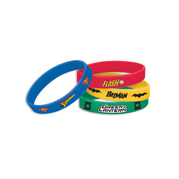 Justice League Rubber Bracelet Favors 6pcs Party Favors - Party Centre - Party Centre