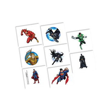 Justice League Tattoo Favors 8 Sheets Party Favors - Party Centre - Party Centre