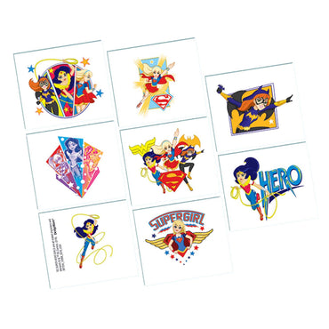 DC Superhero Girls Favor Tattoos 2  Sheets Party Favors - Party Centre - Party Centre